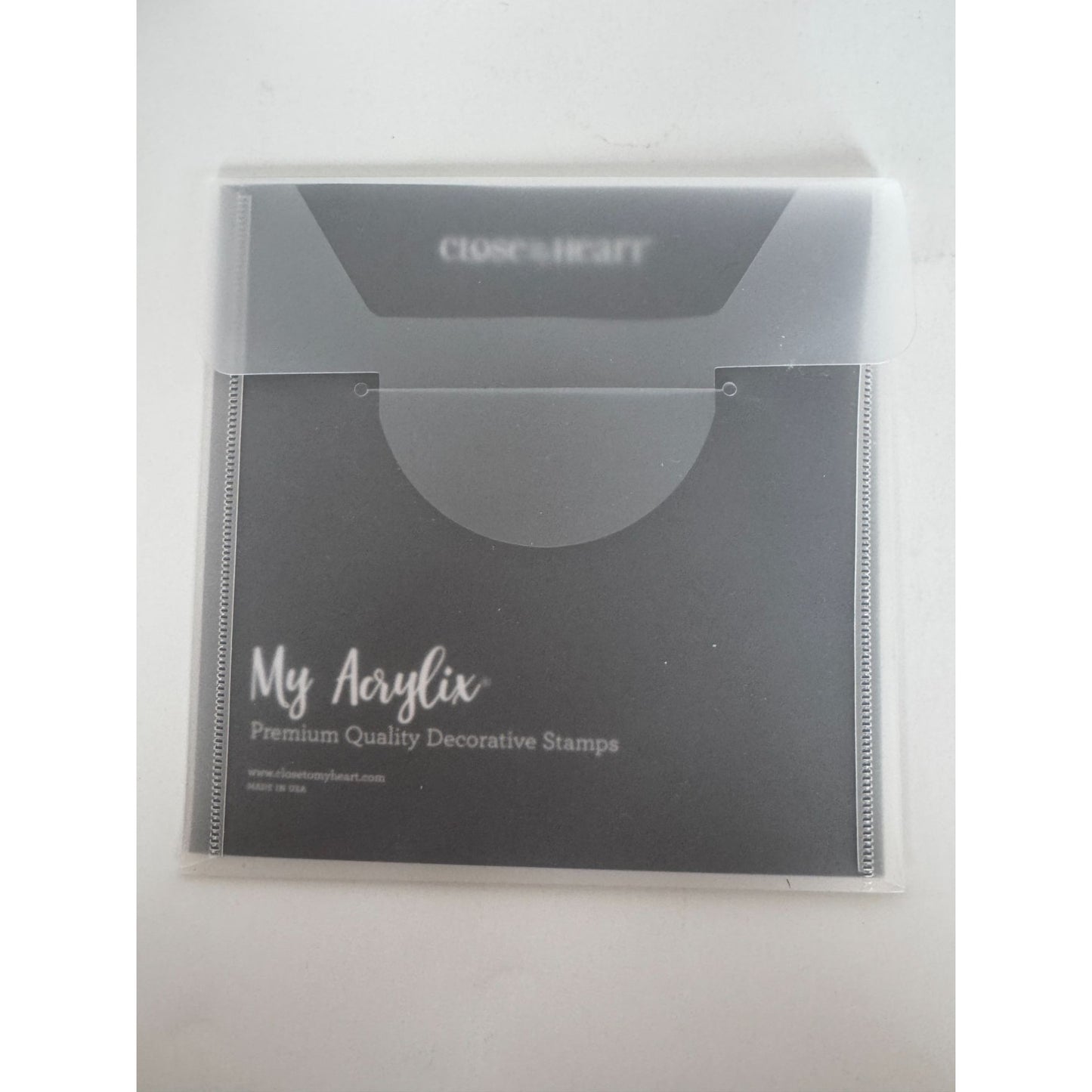 CTMH My Acrylix Acrylic Stamp Set Hedge Hugs Hedgehog Love Thank You Card B1641
