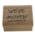 Stampin Up Rubber Stamp We Have Moved Notice Message Words Sentiment Card Making