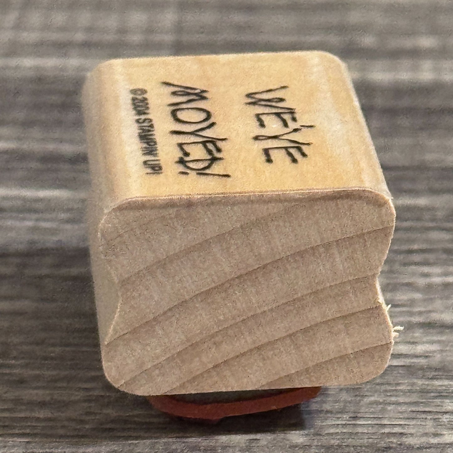 Stampin Up Rubber Stamp We Have Moved Notice Message Words Sentiment Card Making