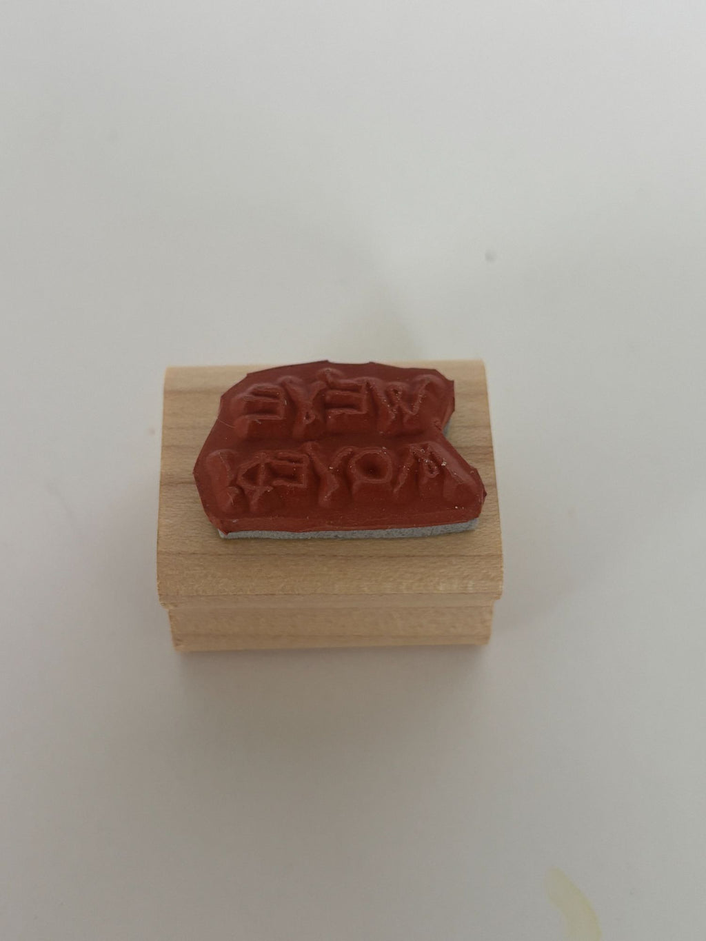 Stampin Up Rubber Stamp We Have Moved Notice Message Words Sentiment Card Making