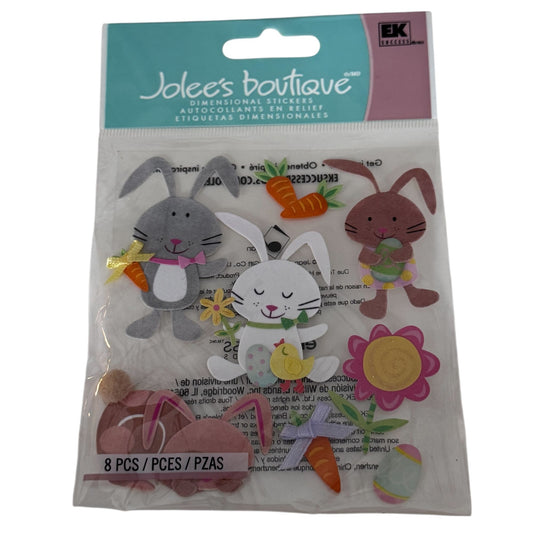 Jolees Boutique Easter Bunny Dimensional Stickers Scrapbook Embellishments 3D