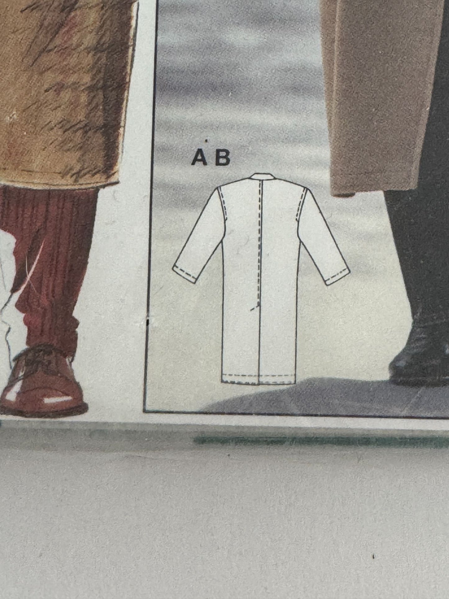 Burda Sewing Pattern 4148 Mens Long Double-Breasted Coat Winter Career 38-48 UC