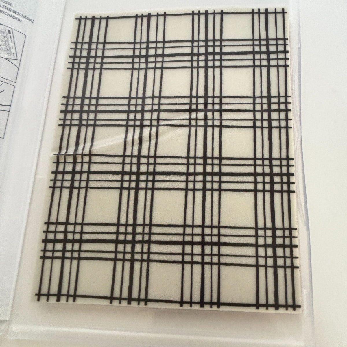 Stampin Up Cling Rubber Stamp Sketched Plaid Background Christmas Cardmaking Big