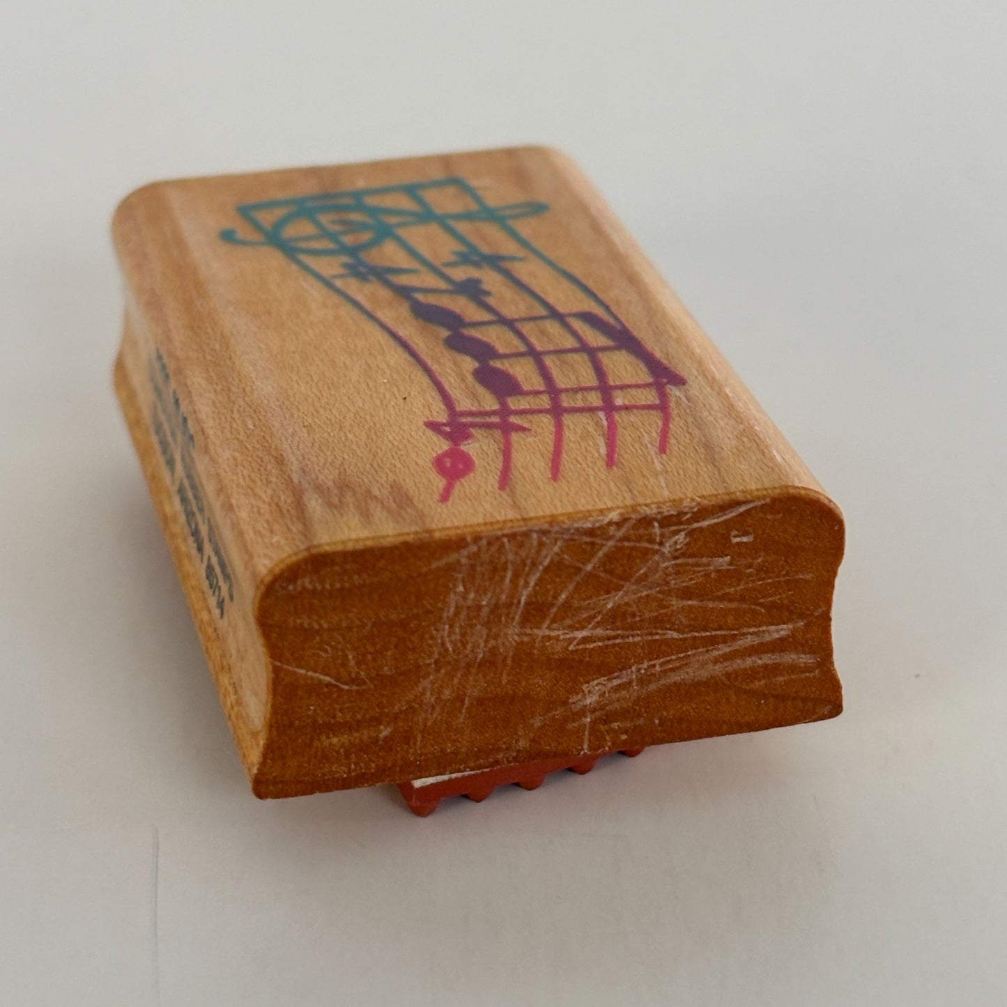 Comotion Rubber Stamp Musical Notes Music Musician Card Making Wood Mounted 290