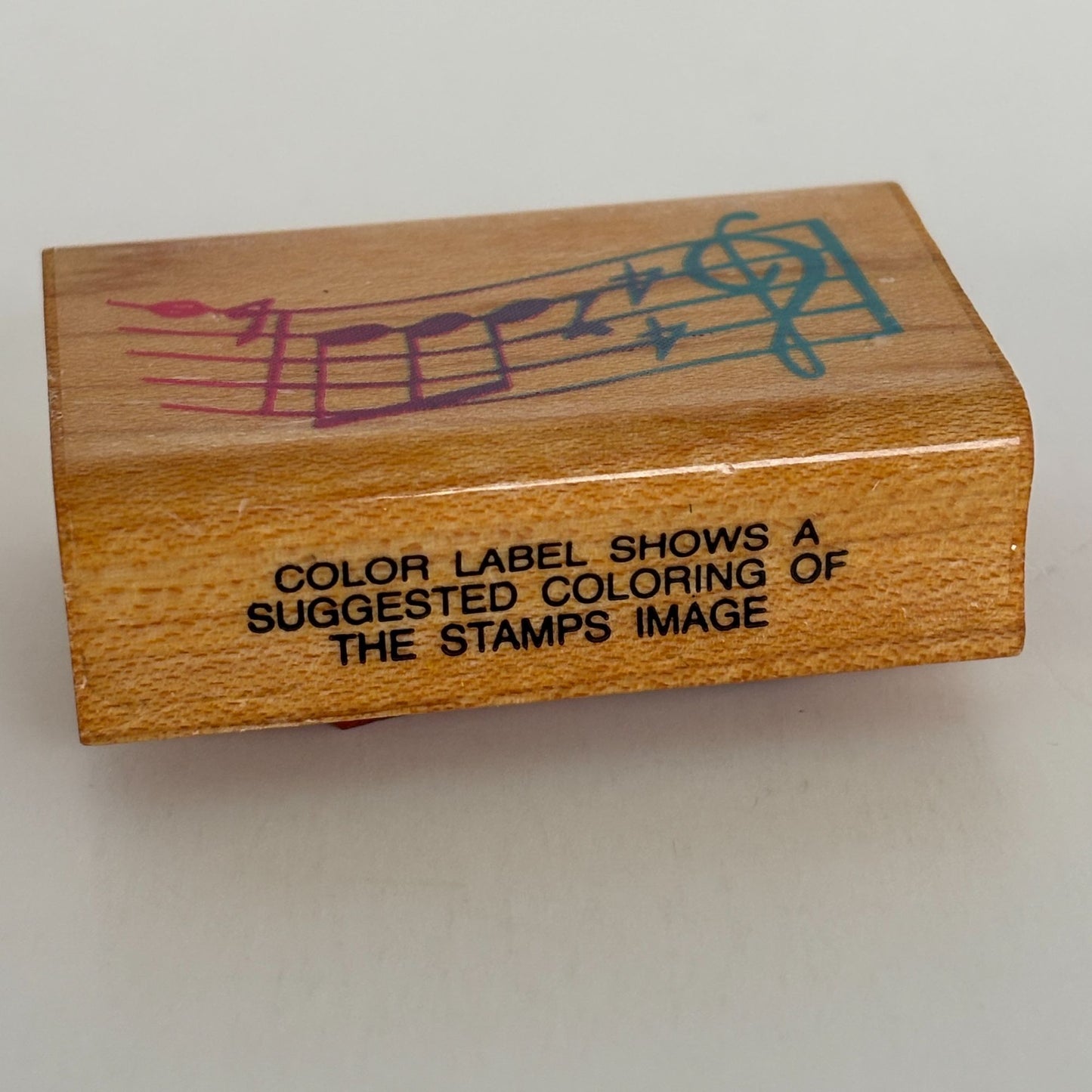 Comotion Rubber Stamp Musical Notes Music Musician Card Making Wood Mounted 290
