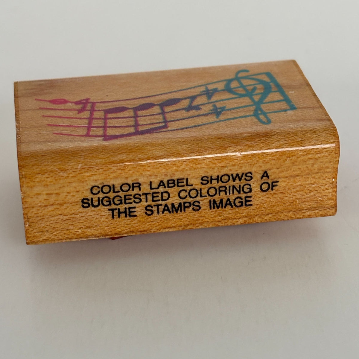 Comotion Rubber Stamp Musical Notes Music Musician Card Making Wood Mounted 290