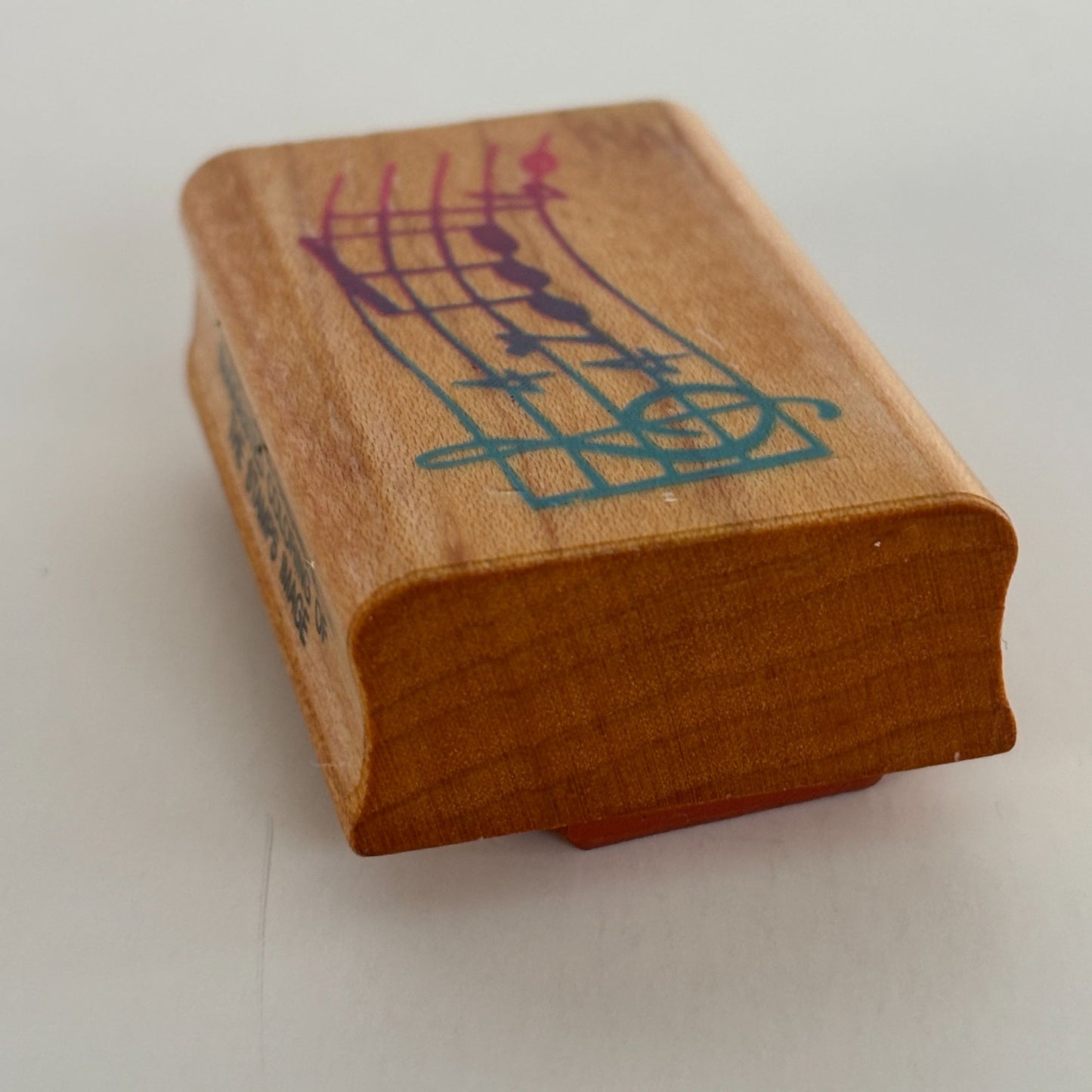 Comotion Rubber Stamp Musical Notes Music Musician Card Making Wood Mounted 290