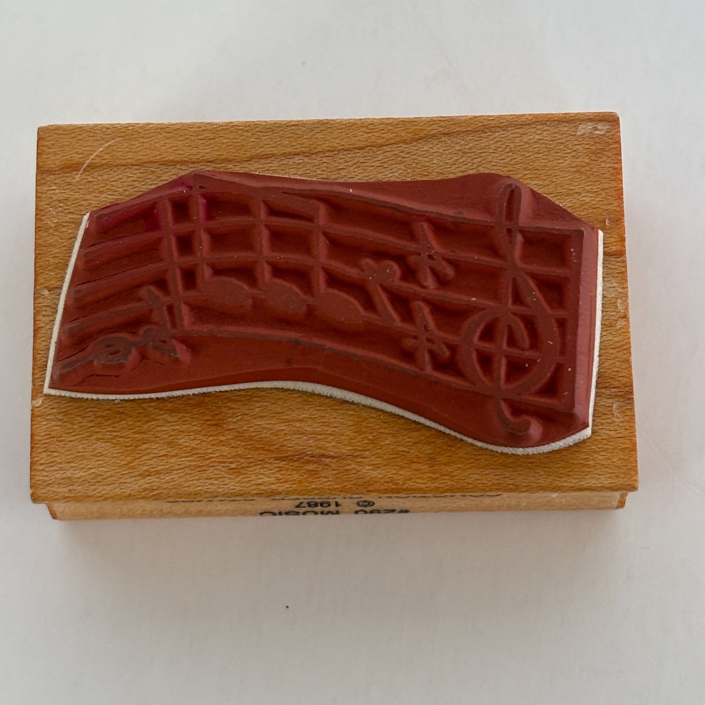 Comotion Rubber Stamp Musical Notes Music Musician Card Making Wood Mounted 290
