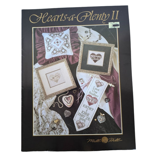Mill Hill Hearts a Plenty II Cross Stitch Pattern Leaflet Wedding Bell Pull