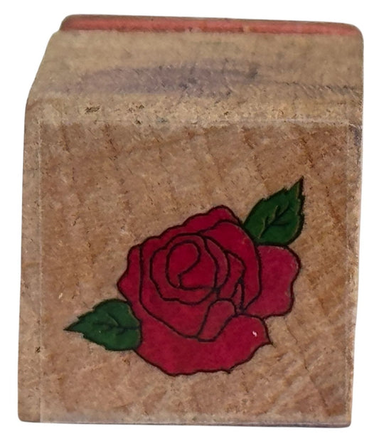 Small Rose Rubber Stamp Valentines Romance Anniversary Mothers Day Card Making