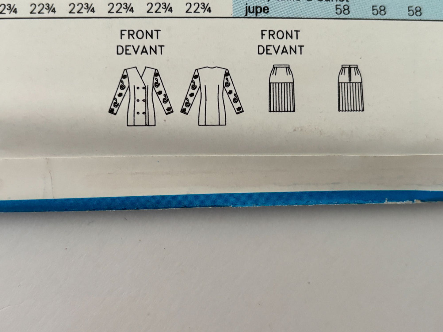 Butterick Sewing Pattern 6451 90s Top Skirt Lace Sleeve Suit Set 12 14 16 Uncut