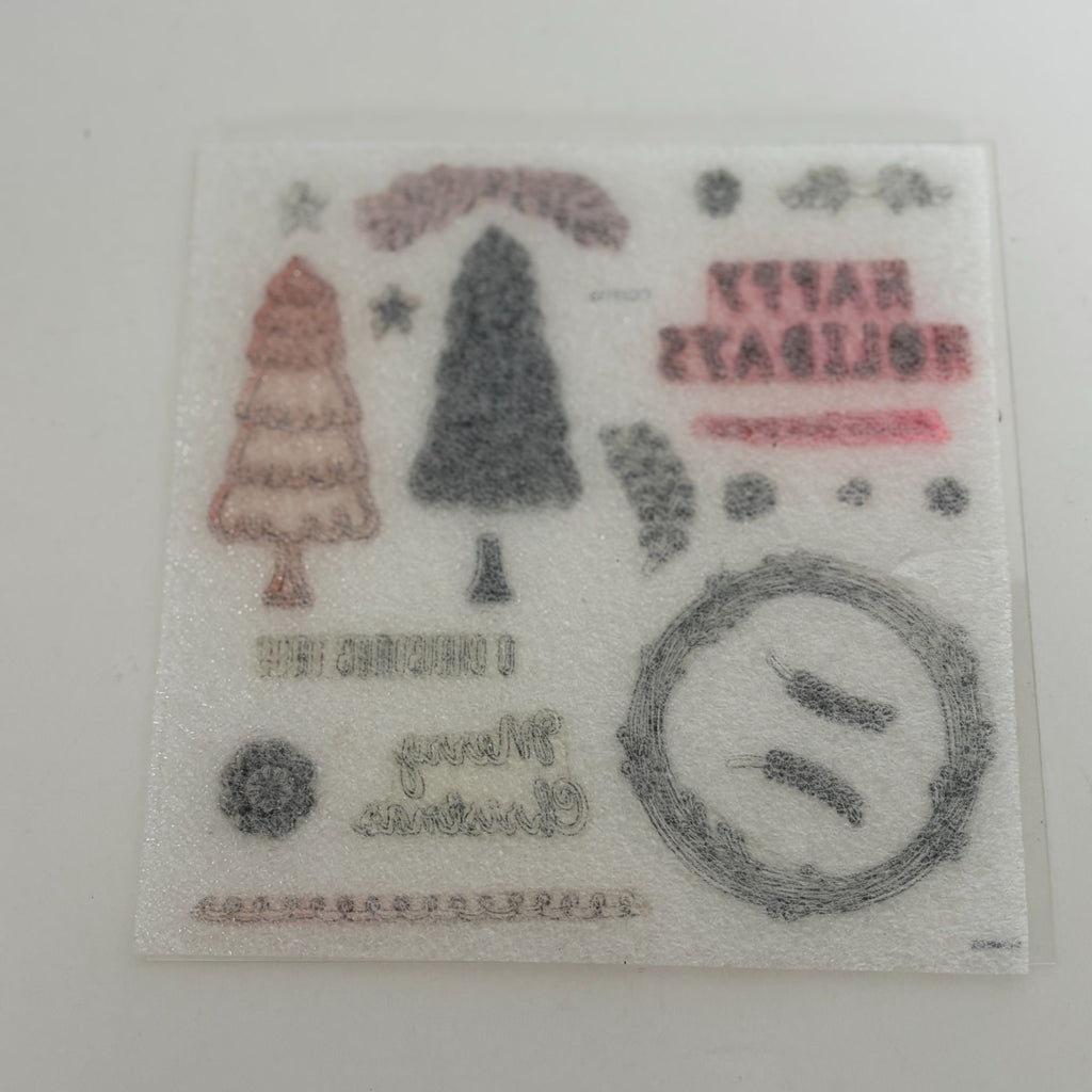 CTMH Acrylic Stamps Set White Pines Christmas Cardmaking Trees Wreath My Acrylix CC72113 Winter