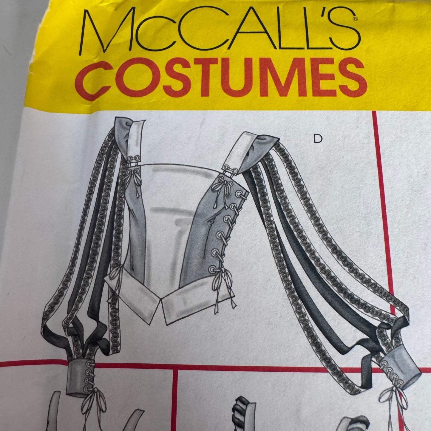 McCalls Sewing Pattern 4107 Renaissance Corset Top Peasant Blouse Costume 14-20 Uncut