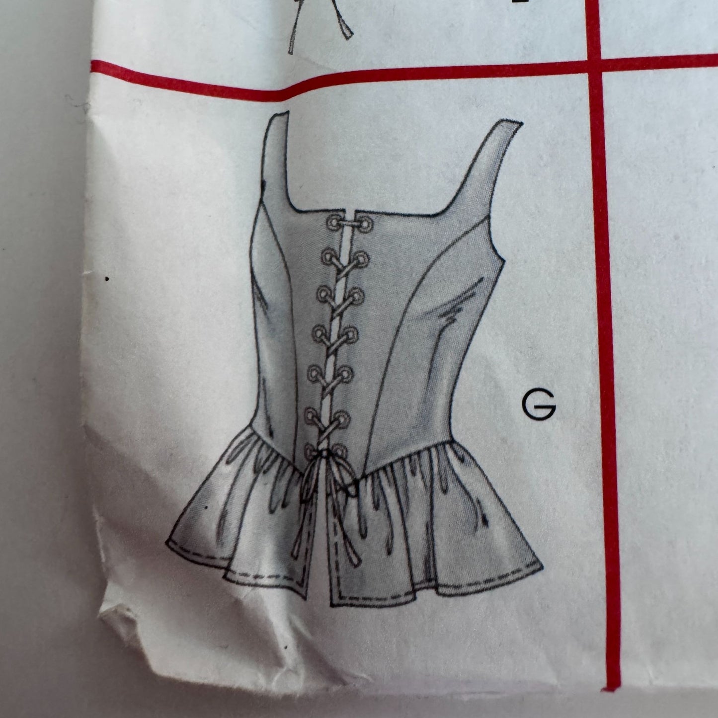 McCalls Sewing Pattern 4107 Renaissance Corset Top Peasant Blouse Costume 14-20 Uncut