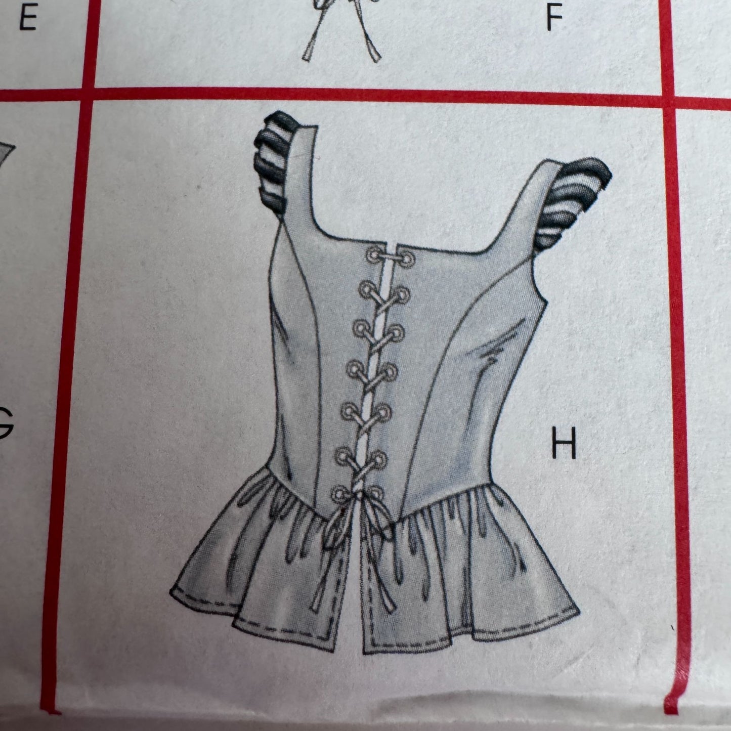 McCalls Sewing Pattern 4107 Renaissance Corset Top Peasant Blouse Costume 14-20 Uncut