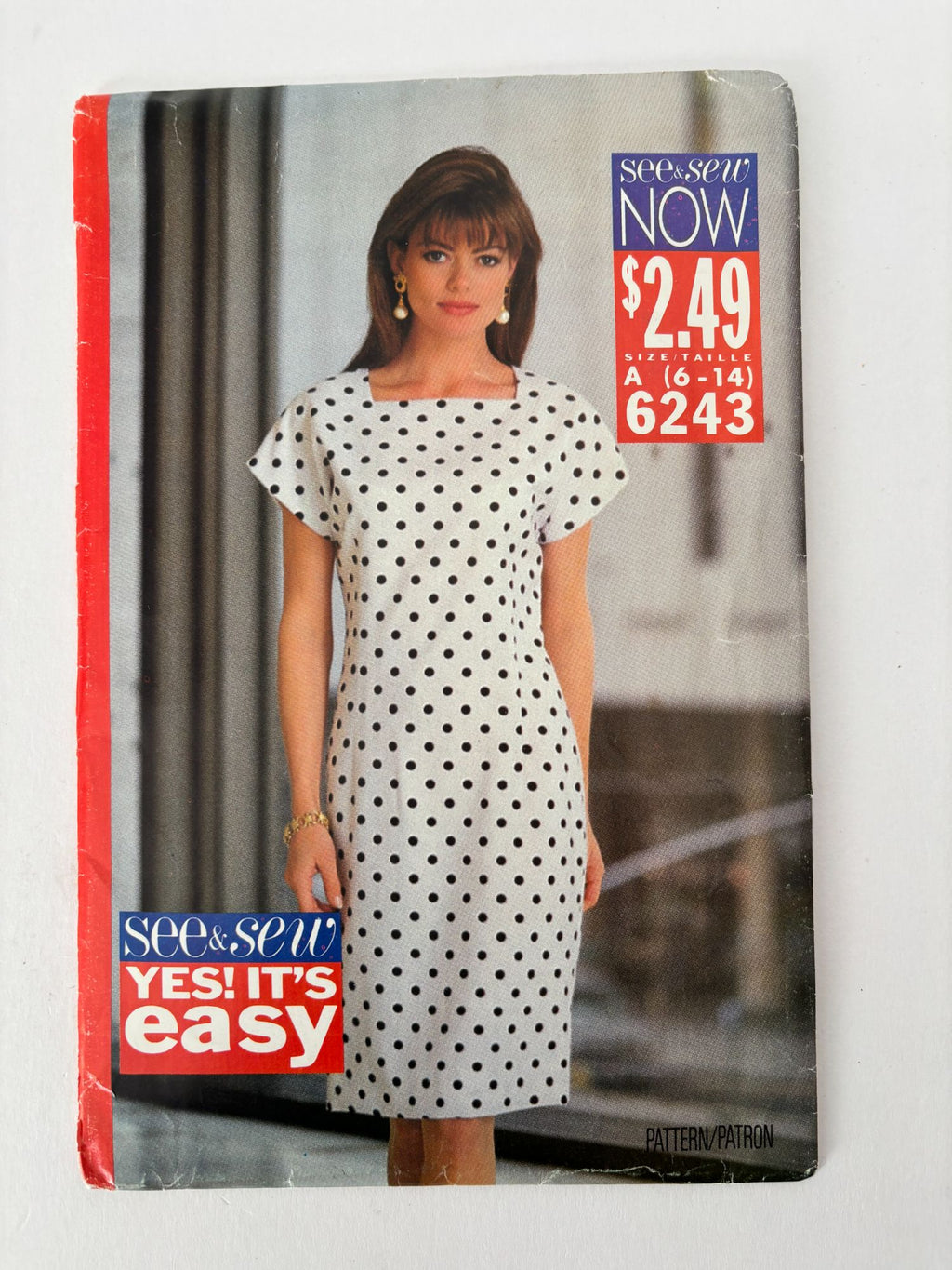 Butterick Sewing Pattern 6243 Sheath Dress 90s Minimalist Easy UC 6 8 10 12 14