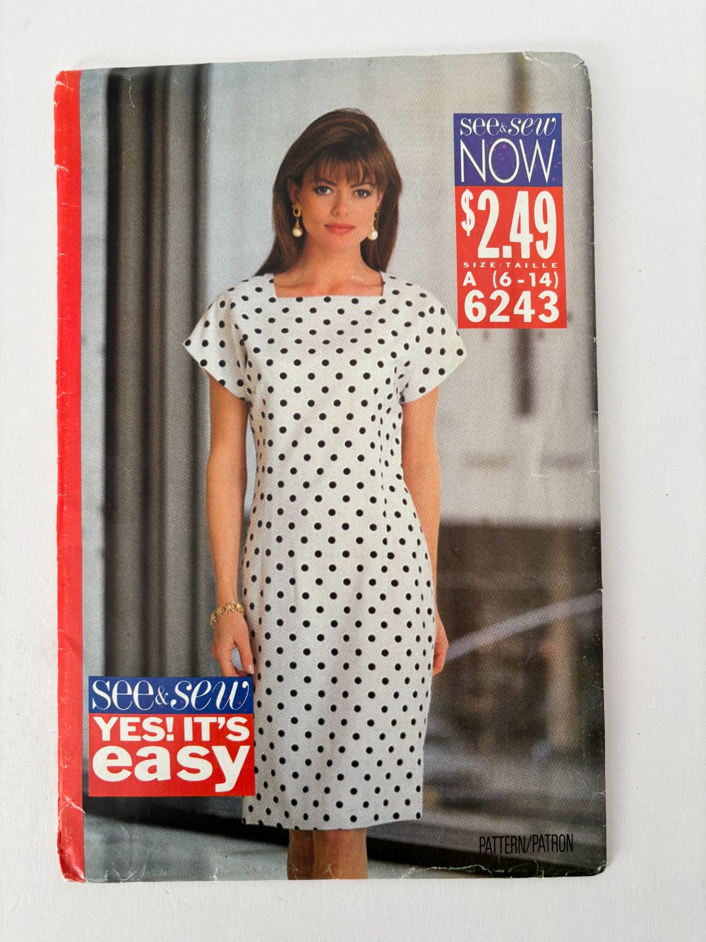 Butterick Sewing Pattern 6243 Sheath Dress 90s Minimalist Easy UC 6 8 10 12 14