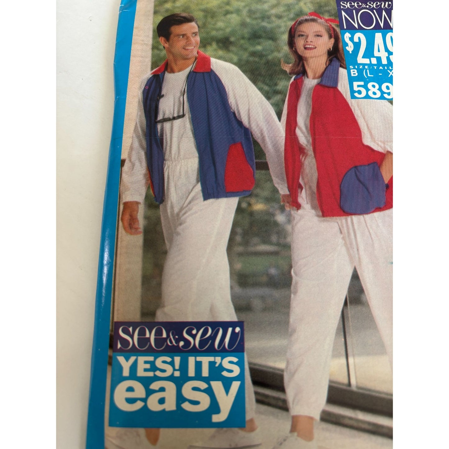 Butterick Sewing Pattern 5892 Athletic Jacket Pants Workout Casual L XL 16 22 UC