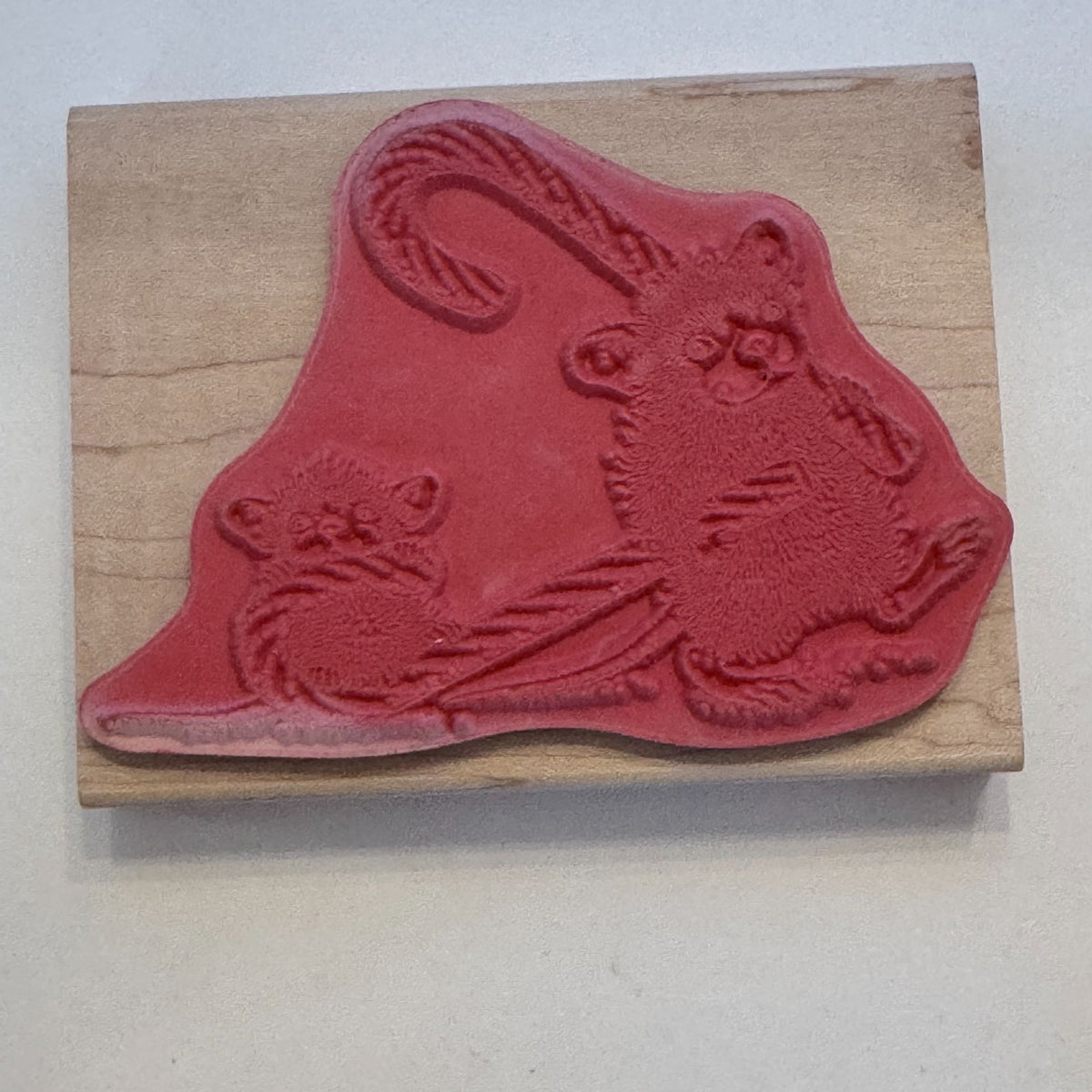 Stampabilities Rubber Stamp House Mouse Sweet Ride Christmas Candy Cane Holiday Cardmaking Wood Mounted