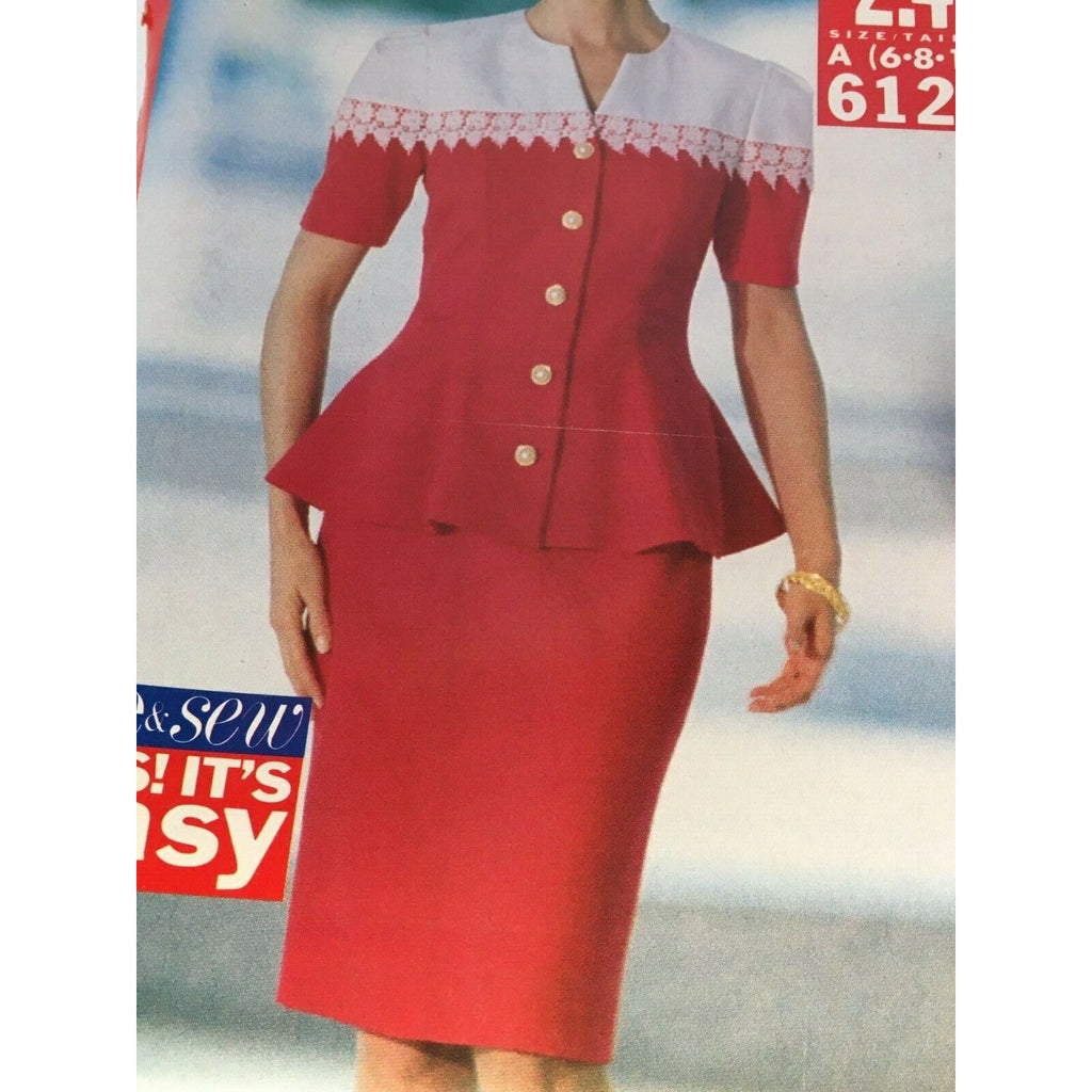 Butterick See Sew Sewing Pattern 6120 Top Skirt Career Outfit Easy 12 14 16 UC