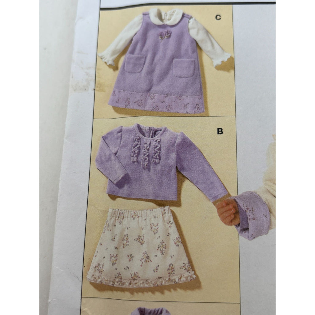 Burda Sewing Pattern 9829 Baby Shirt Pants Jumper Coordinated Outfits 9M-3T UC