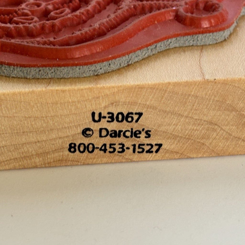 Darcies Rubber Stamp Santa Candy Cane Frame Christmas Card Making Gift Tags Wooden Holidays