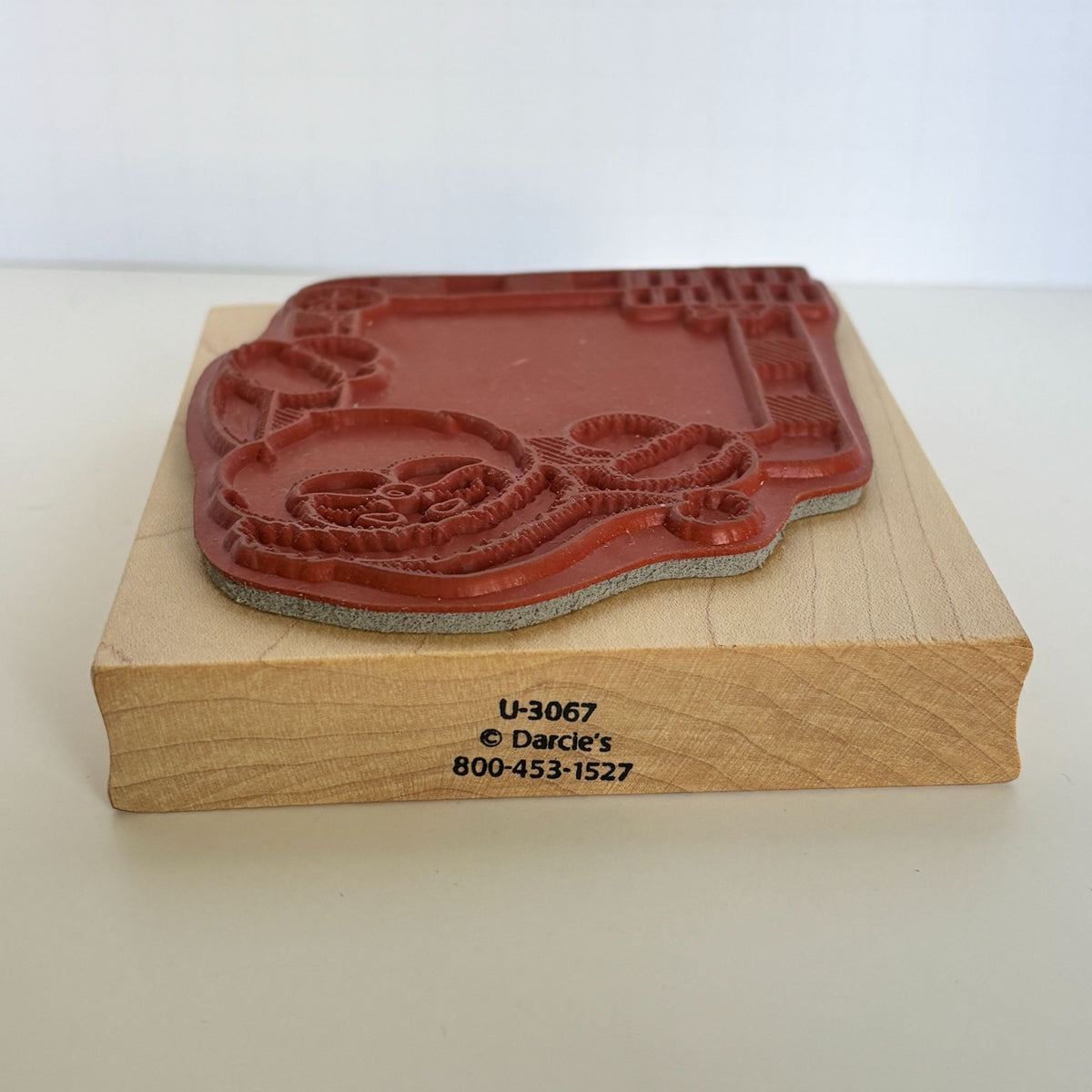Darcies Rubber Stamp Santa Candy Cane Frame Christmas Card Making Gift Tags Wooden Holidays