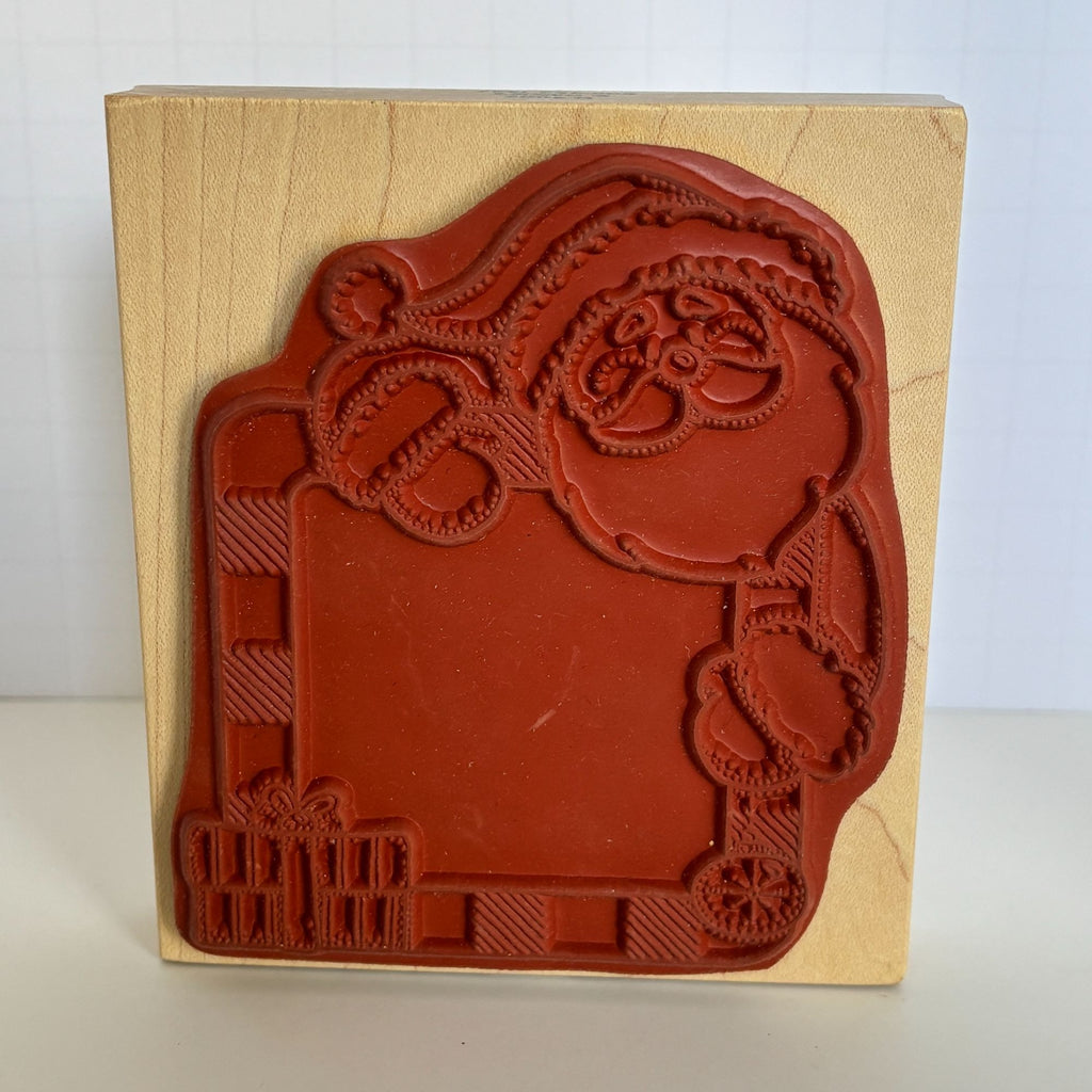 Darcies Rubber Stamp Santa Candy Cane Frame Christmas Card Making Gift Tags Wooden Holidays