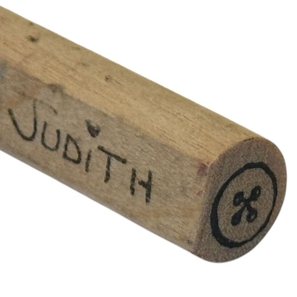 Judith Stick Rubber Stamp Round Button Sewing Notion Dowel Card Making Crafting