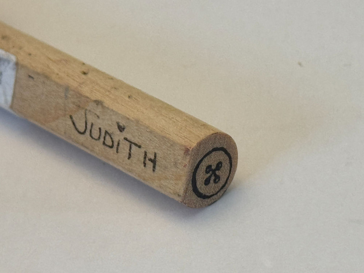 Judith Stick Rubber Stamp Round Button Sewing Notion Dowel Card Making Crafting