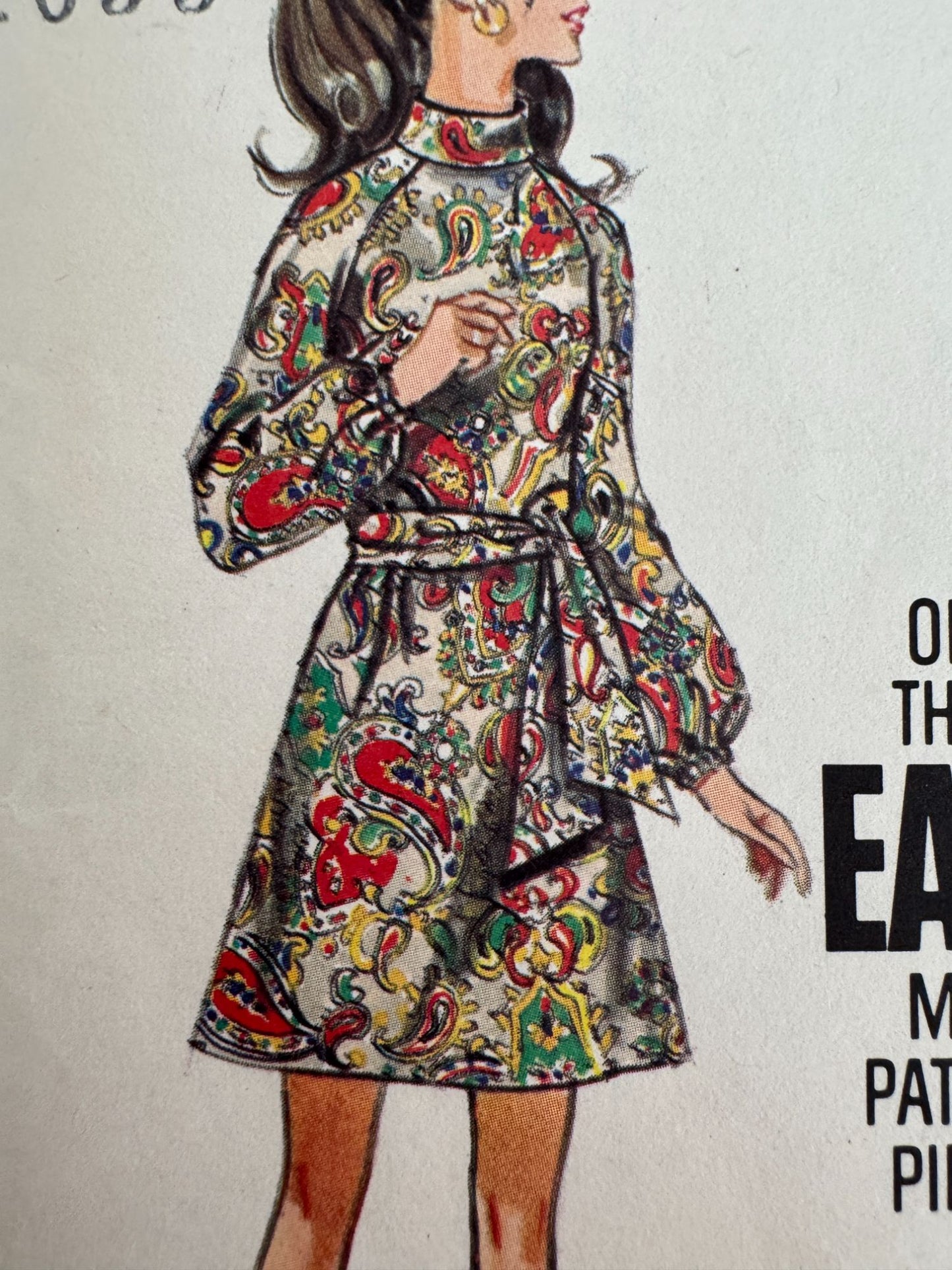 Butterick Sewing Pattern 5654 Mod A-Line Dress Vintage 1960s 12 Bust 34 Uncut