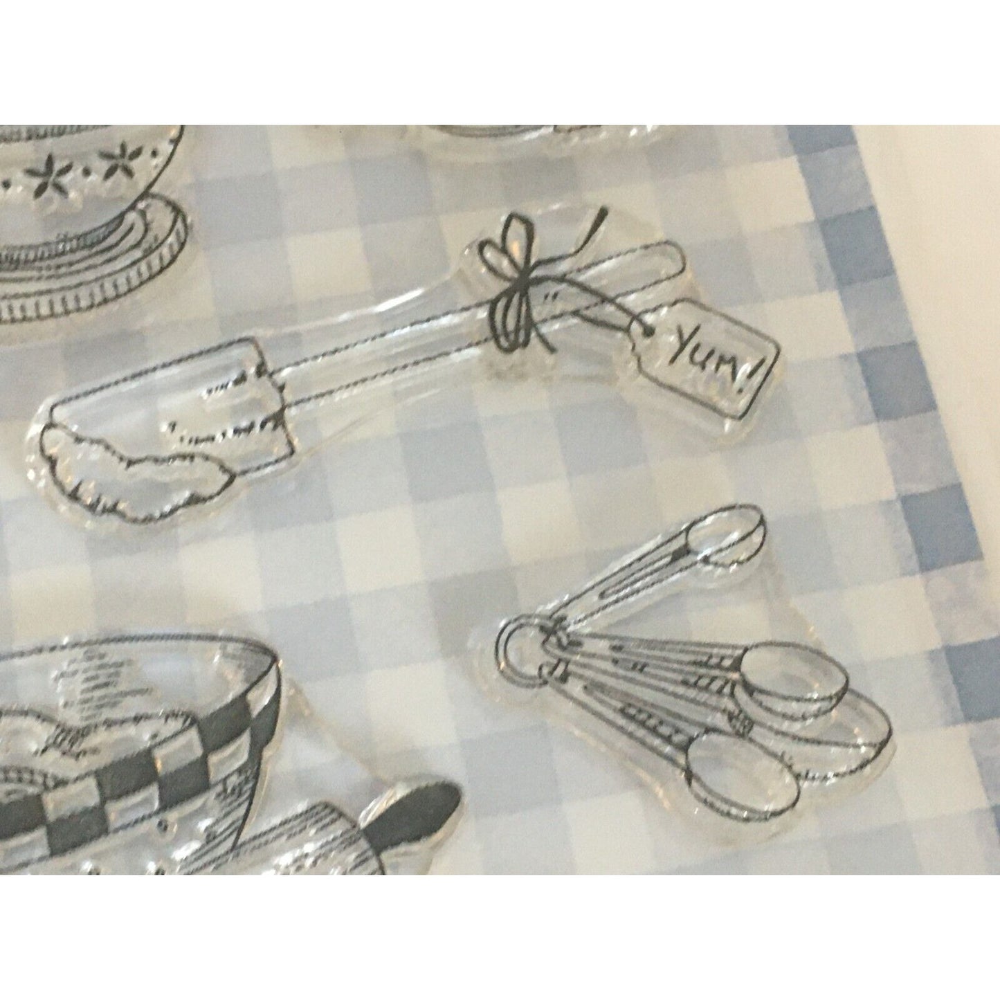 Gooseberry Patch Clear Stamps Cookbookin Baked with Love Baking Sweet Memories