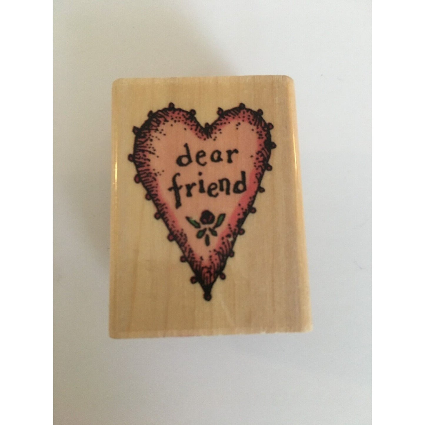 Holly Pond Hill Rubber Stamp Uptown Dear Friend Heart Card Making Word Sentiment