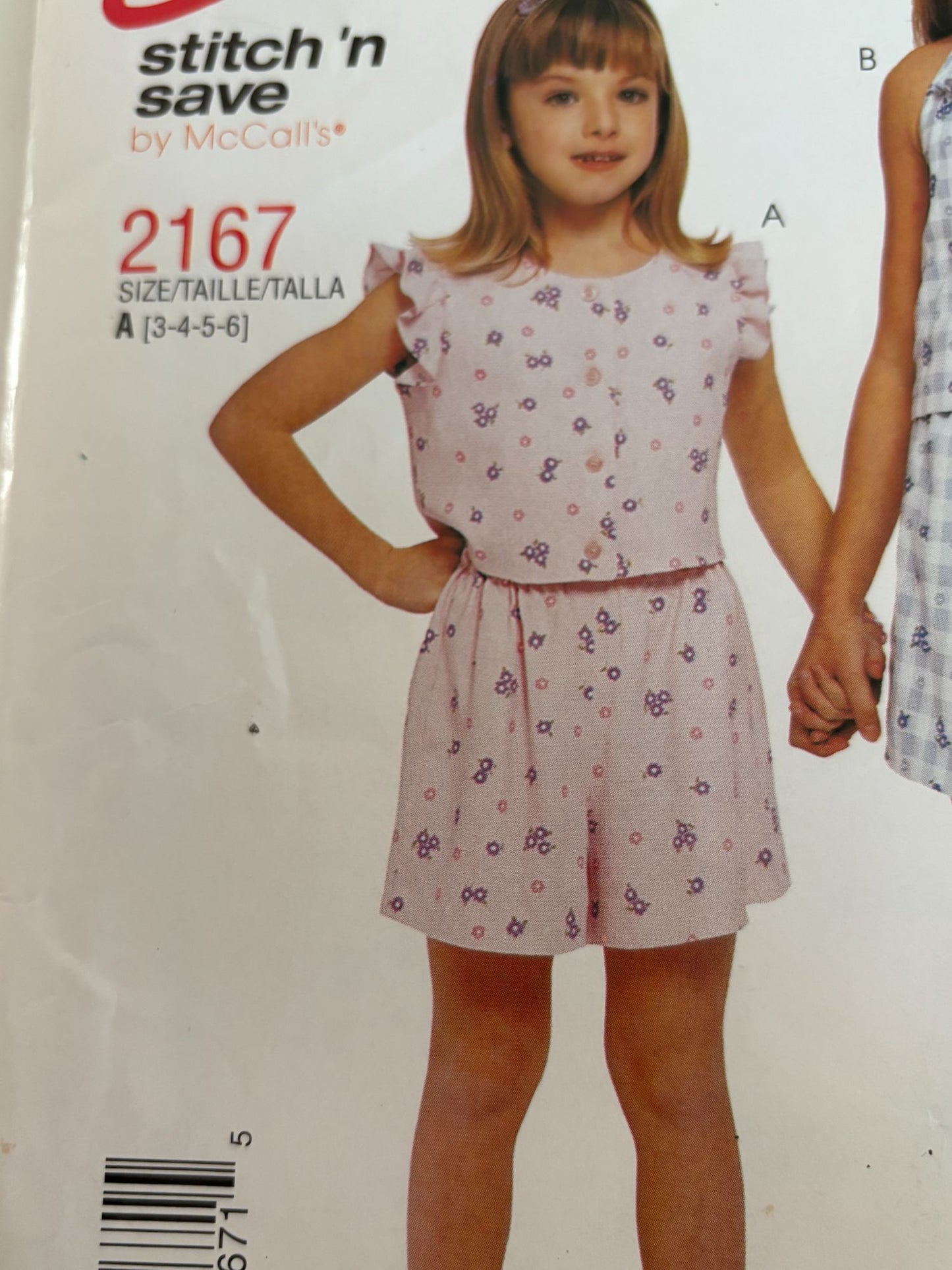 McCalls Sewing Pattern 2167 Girls Top and Shorts Set Summer Outfit Easy 3-6 UC