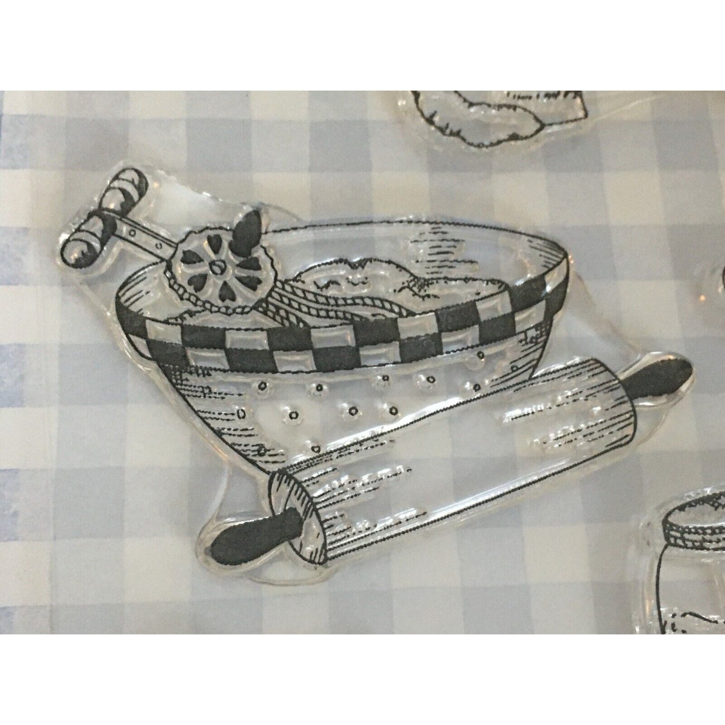 Gooseberry Patch Clear Stamps Cookbookin Baked with Love Baking Sweet Memories
