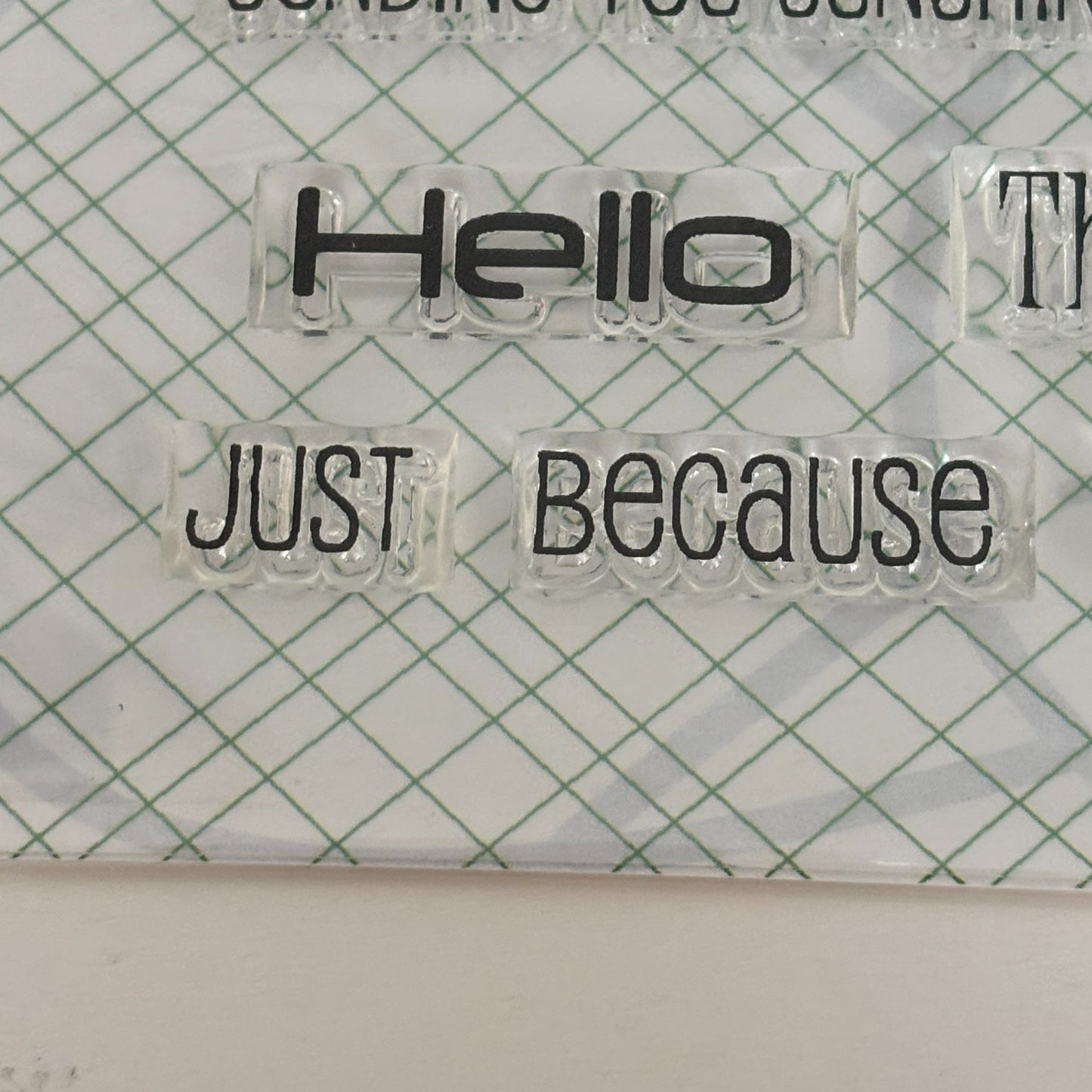 Jillibean Soup Sentiments Stamp Set Happy Birthday Thank You Hello Card Making Words Wow