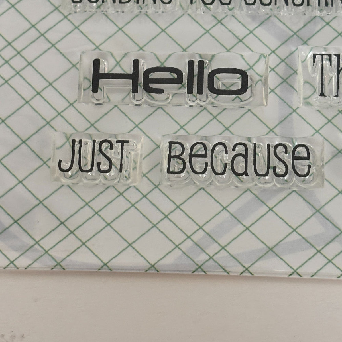 Jillibean Soup Sentiments Stamp Set Happy Birthday Thank You Hello Card Making Words Wow