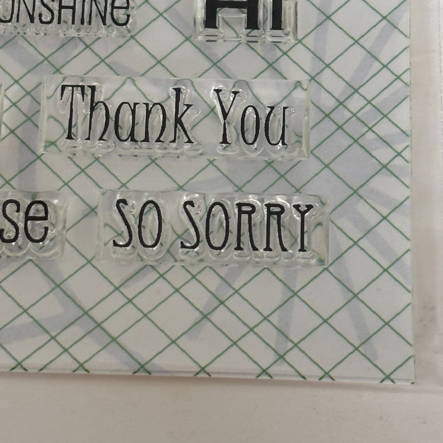 Jillibean Soup Sentiments Stamp Set Happy Birthday Thank You Hello Card Making Words Wow