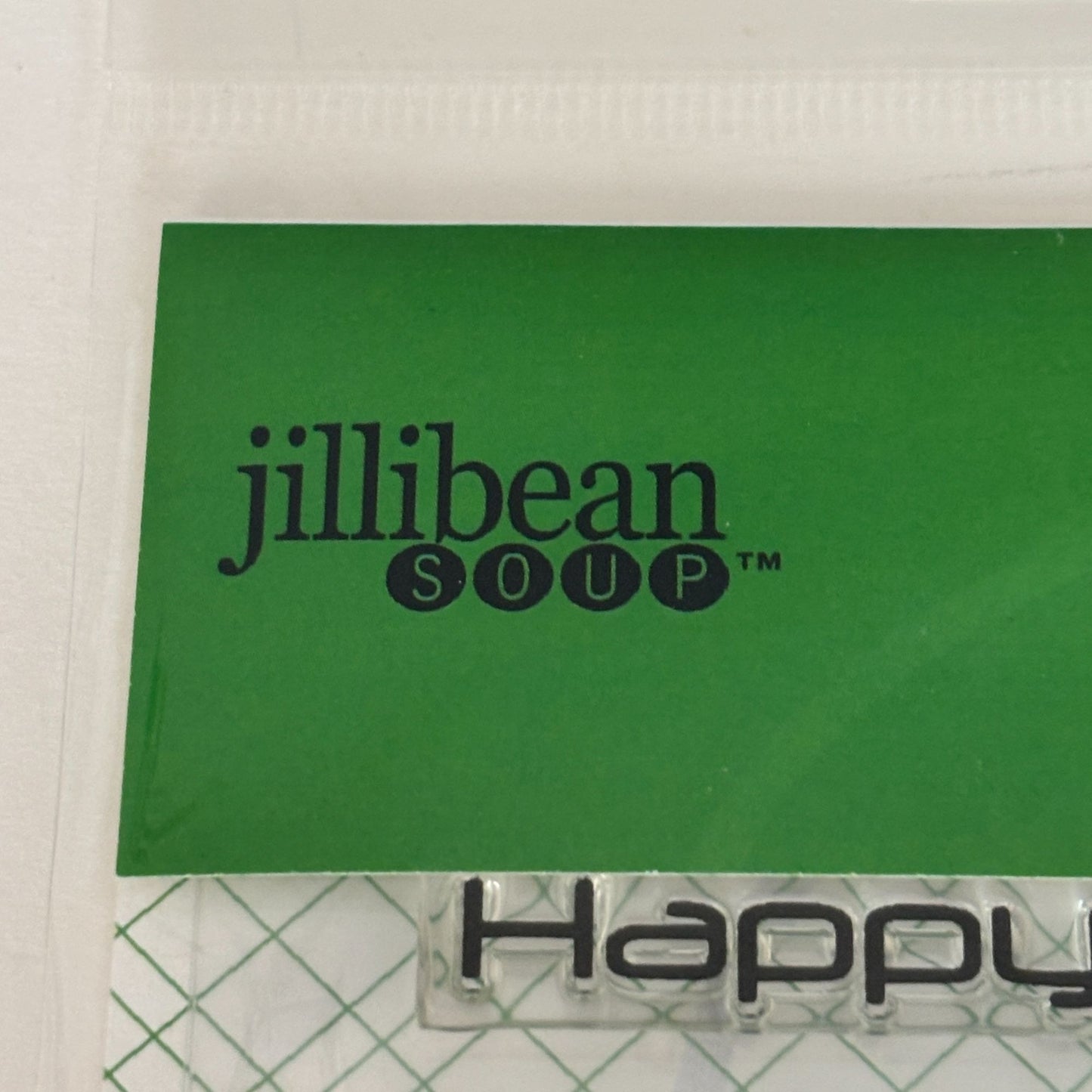 Jillibean Soup Sentiments Stamp Set Happy Birthday Thank You Hello Card Making Words Wow