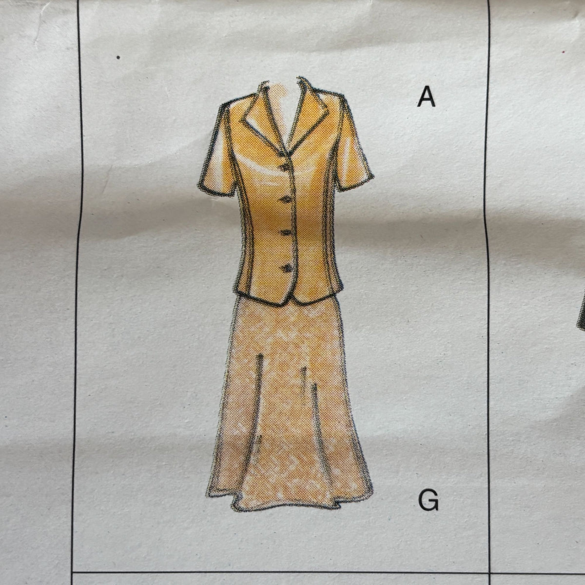 Vogue Sewing Pattern 2174 Jacket Skirt 90s Minimalist Quiet Luxury Uncut 8-12 Career Suit