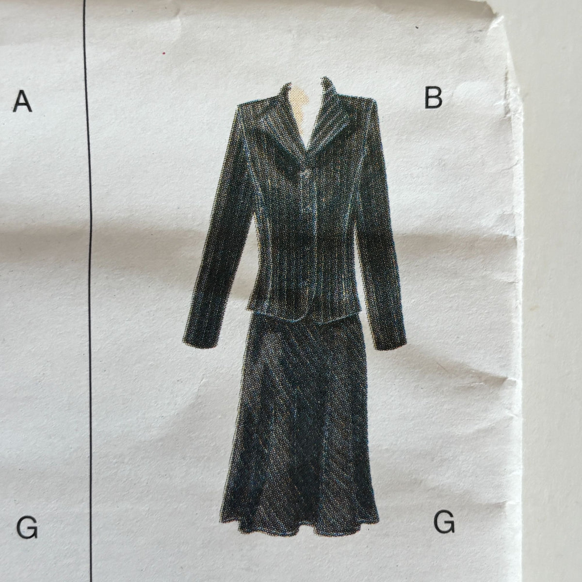 Vogue Sewing Pattern 2174 Jacket Skirt 90s Minimalist Quiet Luxury Uncut 8-12 Career Suit
