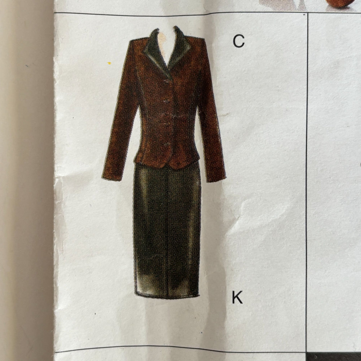 Vogue Sewing Pattern 2174 Jacket Skirt 90s Minimalist Quiet Luxury Uncut 8-12 Career Suit