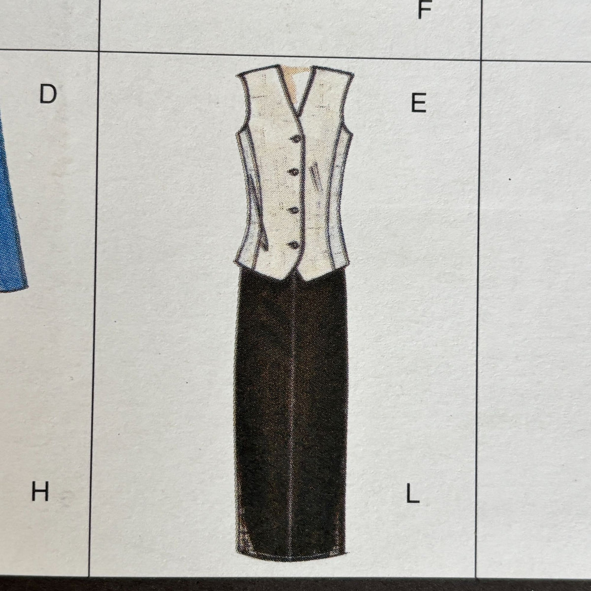 Vogue Sewing Pattern 2174 Jacket Skirt 90s Minimalist Quiet Luxury Uncut 8-12 Career Suit