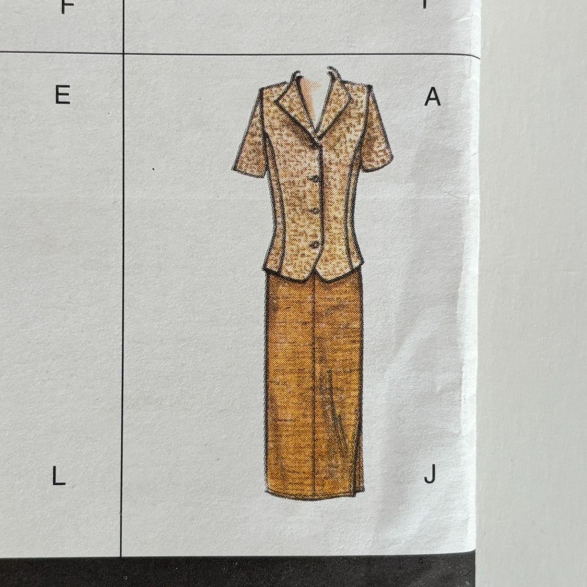 Vogue Sewing Pattern 2174 Jacket Skirt 90s Minimalist Quiet Luxury Uncut 8-12 Career Suit