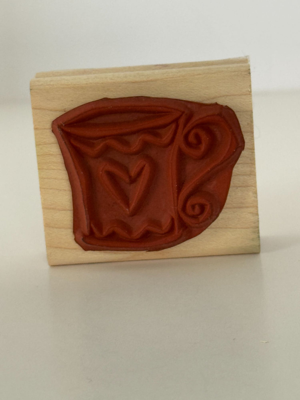 Stampin Up! Rubber Stamps Coffee Mug with Steam Swirls Tea Cup Heart Card Making