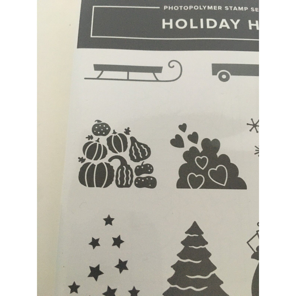 Stampin Up Photopolymer Stamp Set Holiday Haul Christmas Gift Tag Card Making