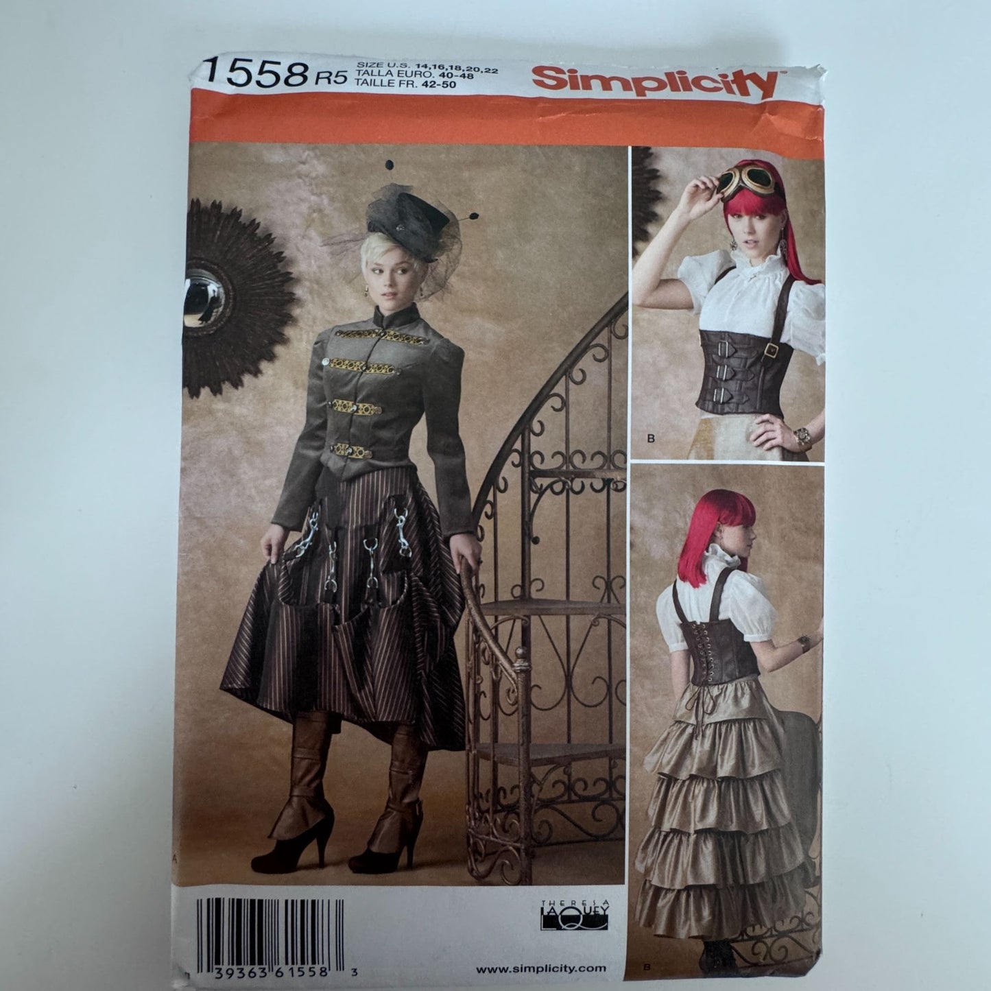 Simplicity Sewing Pattern 1558 Steampunk Costume Victorian Jacket Corset Skirt 14-22 LaQuey Uncut