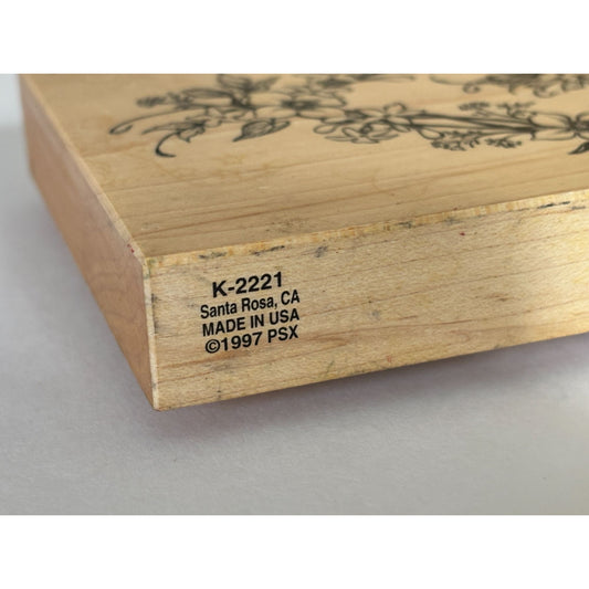 PSX Rubber Stamp Floral Heart Jasmine Flowers Spring Mothers Day Cardmaking Large