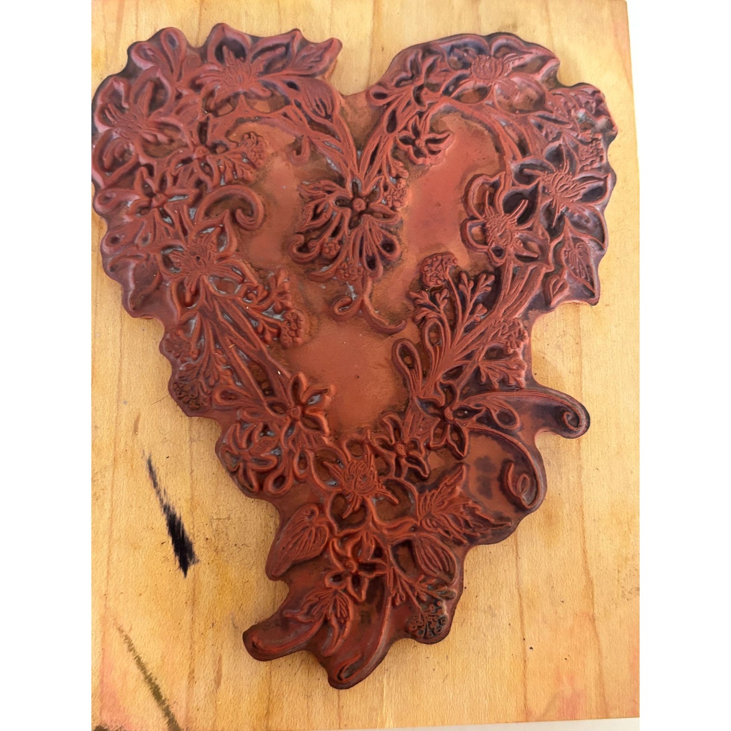 PSX Rubber Stamp Floral Heart Jasmine Flowers Spring Mothers Day Cardmaking Large