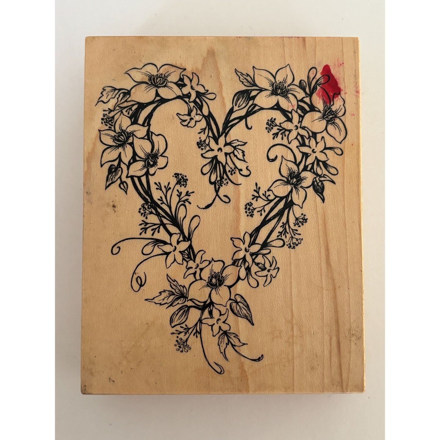 PSX Rubber Stamp Floral Heart Jasmine Flowers Spring Mothers Day Cardmaking Large